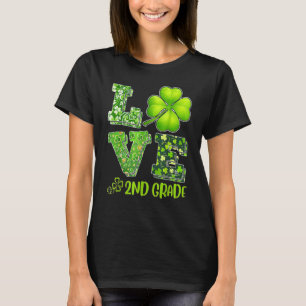 T-shirt Love Second Grade Happy St Patrick S Day Irlandais
