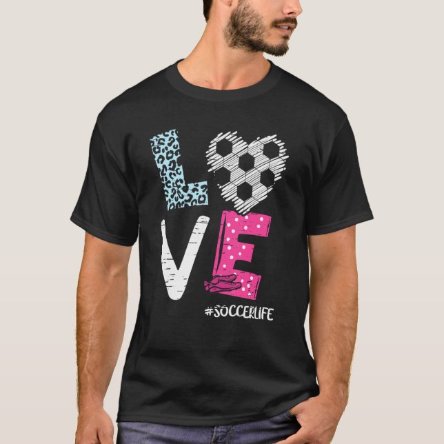 T-shirt Love Soccer Coach Joueur Soccer Vie Ado Filles Wo (Devant)