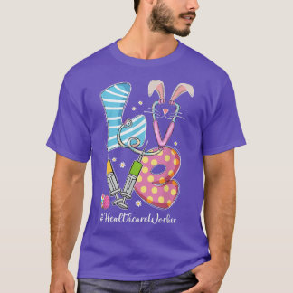 T-shirt LOVE Stethoscope Travailleur de santé Bunny Nurse