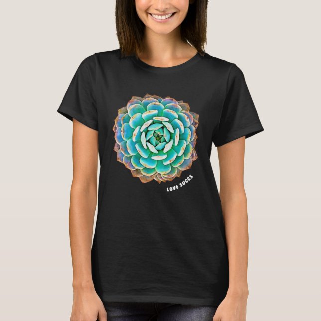 T-shirt Love Succs Succulent (Devant)