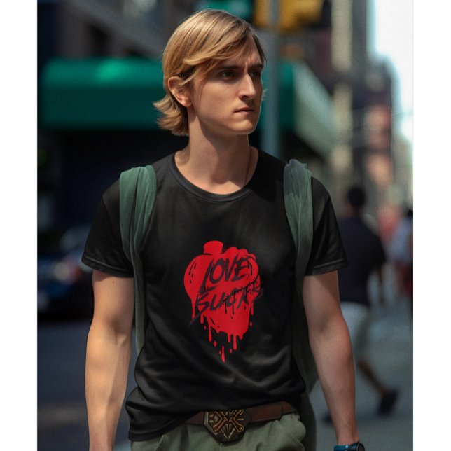 T-shirt Love Sucks, Anti Valentine's Day Modern Design (Créateur téléchargé)