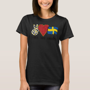 T-shirt Love Suède Fier Drapeau Suédois Racines suédoises