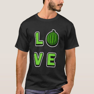 T-shirt Love Sweet Watermelon Fruits d'été tropicaux