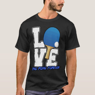 T-shirt Love Table Tennis Ping Pong Ventilateur Graphique