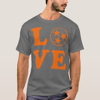 T-shirt Love Tennessee State Flag Accueil Famille