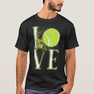 T-shirt Love Tennis Sports Tournoi Tennis Ball Racket