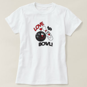 T-shirt Love to Bowl Pin and Ball
