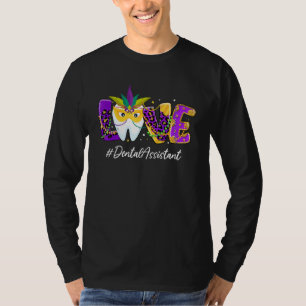 T-shirt Love Tooth Wear Mask Dental Assistant Mardi Gras C