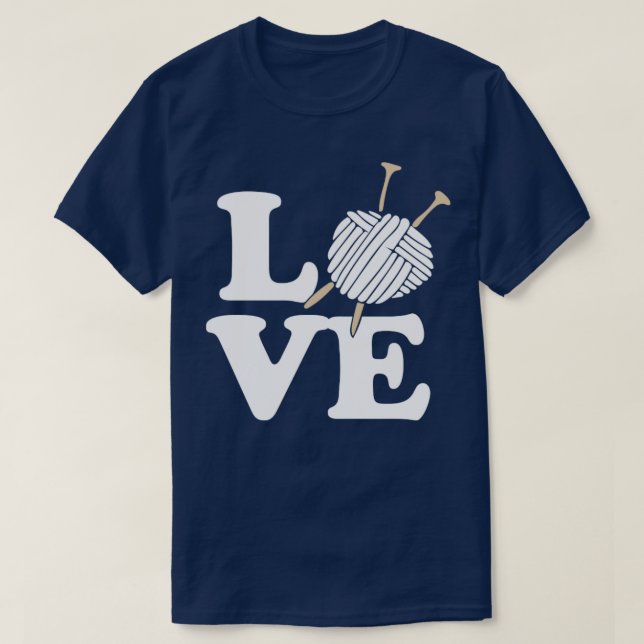 T-shirt LOVE tricot et crochet (Design devant)