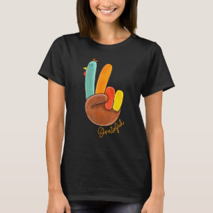 T-shirt Love Turkey Grateful Turkey Hand Sign Thanks