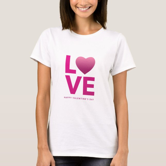 T-shirt Love Valentines Fête des femmes (Devant)