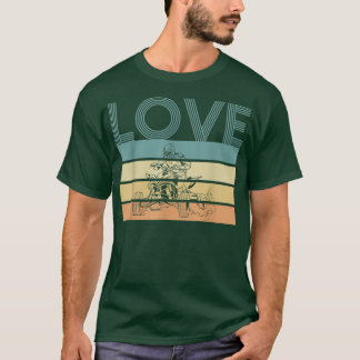 T-shirt Love Vintage Retro Quad Bike Rider 1028