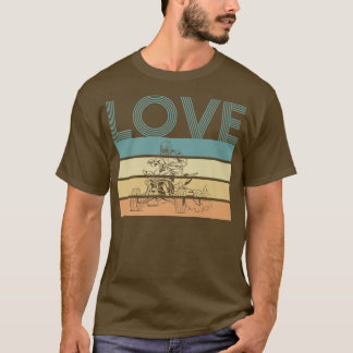 T-shirt Love Vintage Retro Quad Bike Rider 759