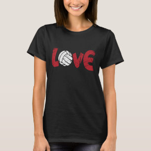 T-shirt Love Volleyball entraîneur Ventilateur Plage Volle