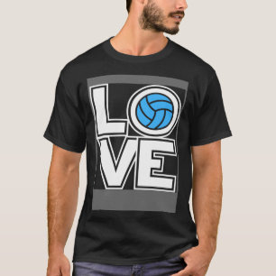 T-shirt Love Volleyball Joueuse Filles Équipe Graphique