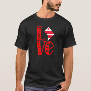 T-shirt Love Washington Dc En Lettres En Bloc