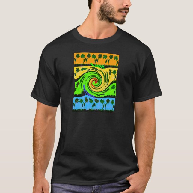 T-shirt Love Wave Colors. (Devant)