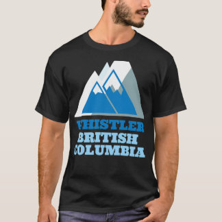 T-shirt Love Whistler B.C. Mountains - Blue Baseball Sleev