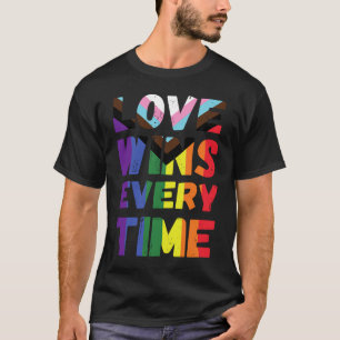 T-shirt Love Wins Every Time LGBTQIA+ Rainbow Flag Gay Pri