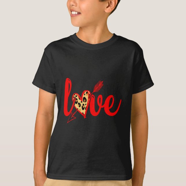 T-shirt Love With Heart Valentine Day Premium  (Devant)