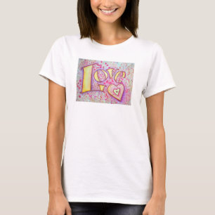 T-shirt Love Word Art Peinture Chemise Inspirationnelle