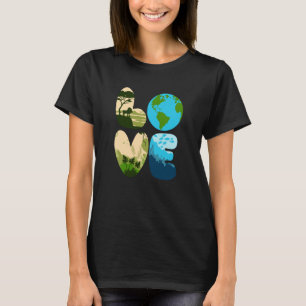 T-shirt Love World Jour des terres 2023 Save Planet Enviro