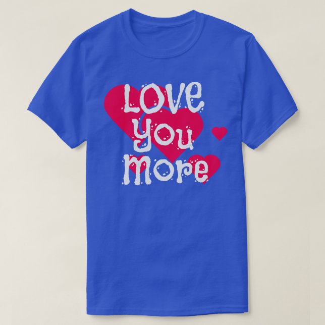 T-shirt Love You Plus Fiançailles Faire-part Couple (Design devant)