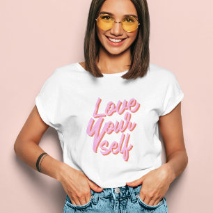 T-shirt Love Yourself Modern Typo