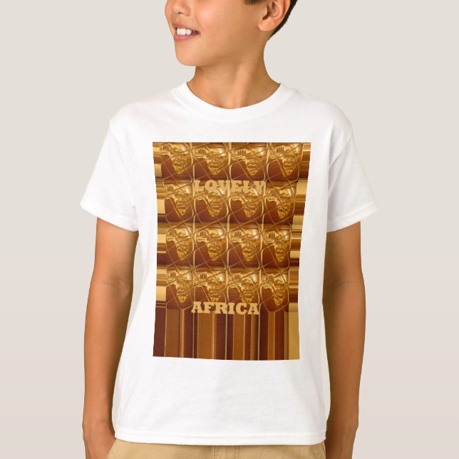 T-shirt Lovely Africa Africa Maps conceptions de couleurs  (Devant)