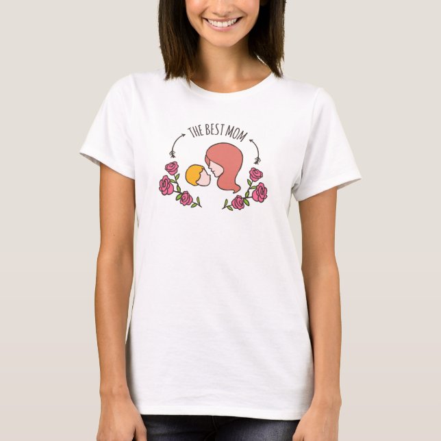T-shirt Lovely The Best Mother's Day Spaghetti Strap (Devant)