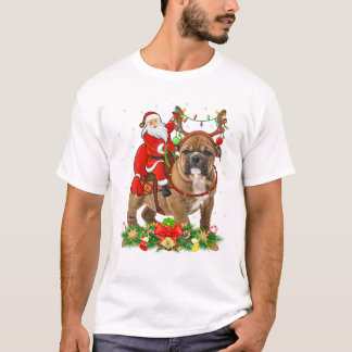 T-shirt Lover Funny Père Noël équitation