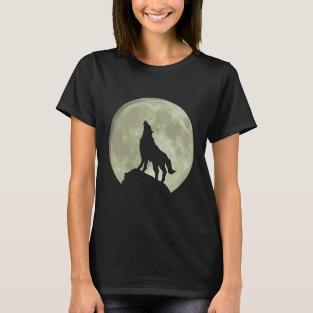 T-shirt Loves Wolves wolf moon 7 (Devant)