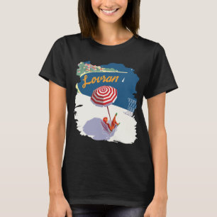T-shirt Lovran Croatie Plage Parasol Rouge Voyage
