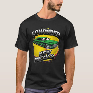 T-shirt Lowrider Nouveau-Mexique. Drapeau du Nouveau-Mexiq