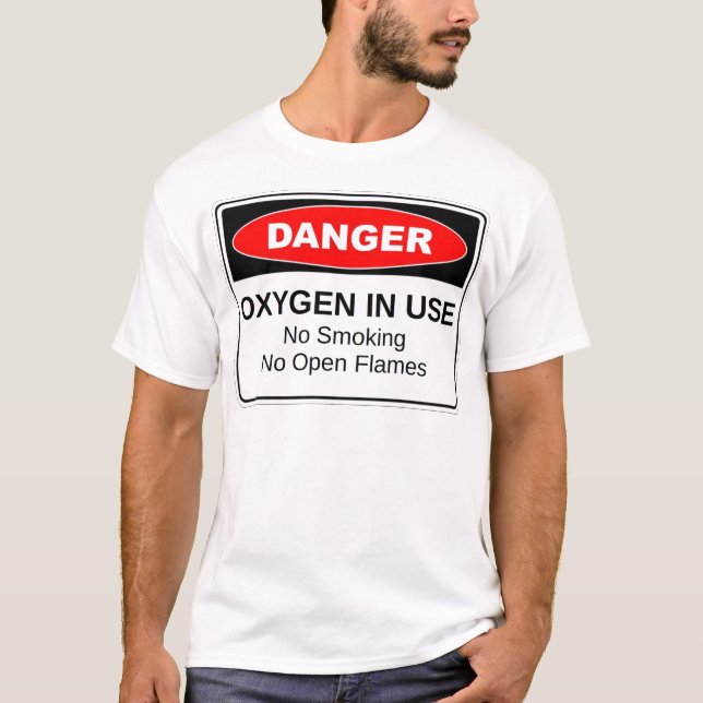 T-shirt L'oxygène de danger en service (Devant)