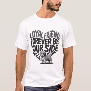 T-shirt Loyal Ami Chien Compagnon Coeur Design