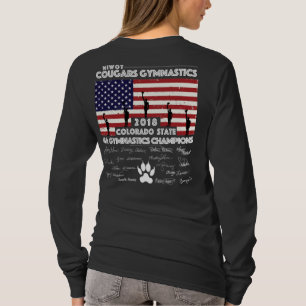T-shirt LS de champions d'état de la gymnastique 2018 de