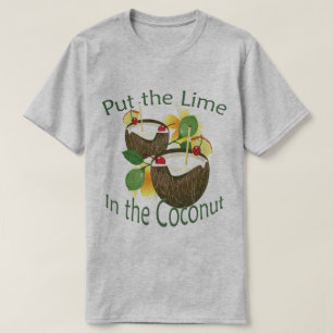 T-shirt Luau Coconut Drink Lime Party