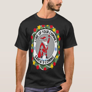T-shirt Lube up Your Chimney Père Noël Venant Rude Christm