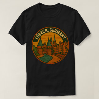 T-shirt Lübeck Allemagne Holstentor Art