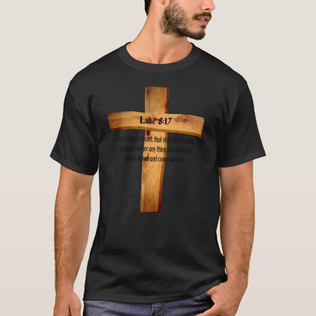 T-shirt Luc 8 17 Jésus compte Sainte Écriture de la Bible2 (Devant)