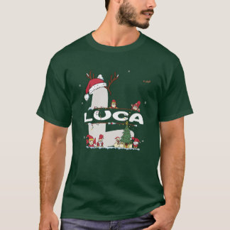 T-shirt Luca Christmas w Luca Nom pour les Noël drôles 