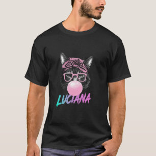 T-shirt LUCIANA Adorable nom de fille avec chat mignon