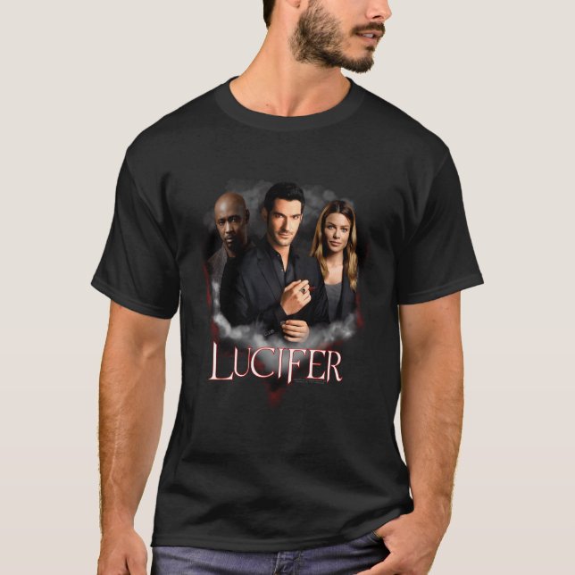 T-shirt Lucifer Angel Devil Detective (Devant)