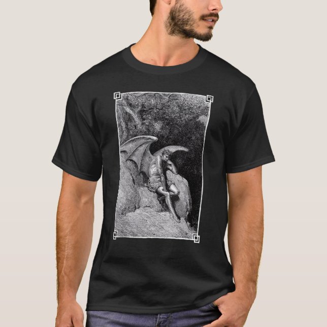 T-shirt Lucifer Porteur Léger Unholy Satanic Occult Gothiq (Devant)