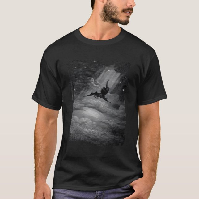 T-shirt Lucifer Tombant Du Ciel La Descente De Satan (Devant)