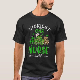 T-shirt Luckiest Cna Infirmière jamais Jour de la Saint Pa