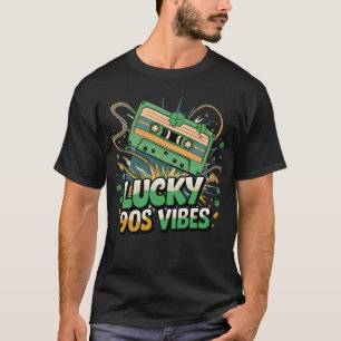 T-shirt Lucky 90s Vibes Saint Patrick's Day 2025 Rétro