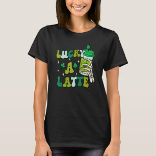 T-shirt Lucky A Latte Jour de la Saint Patrick Retro Skele