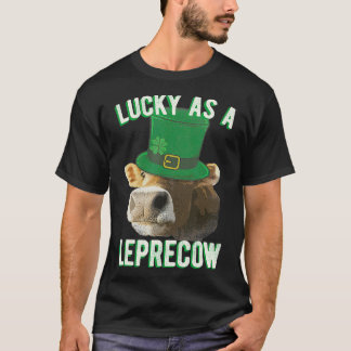 T-shirt Lucky As A Leprecow Cute Cow Mash Up St Paddys
